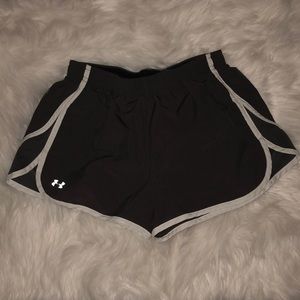 Grey and White Under Armor Shorts